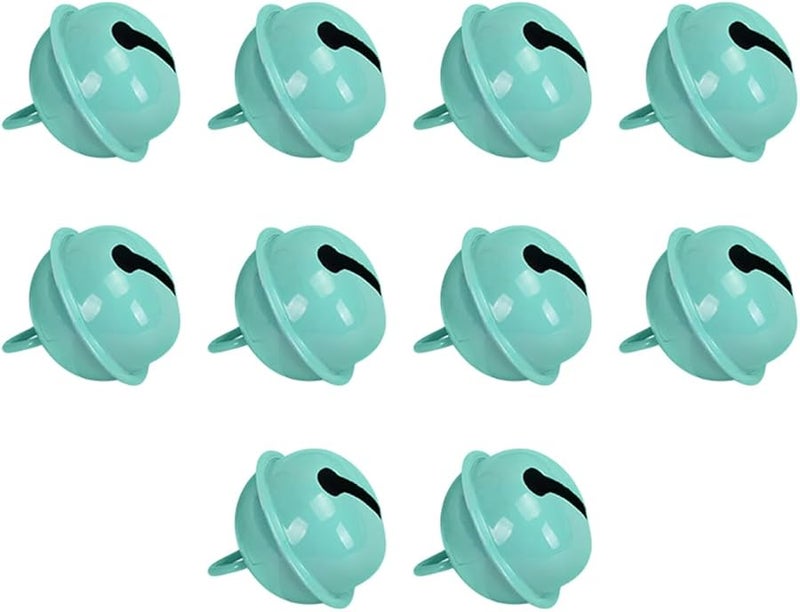 Light Blue Christmas Tree Hanging Bells 10PCS for Crafts Party Decorations - Image 1